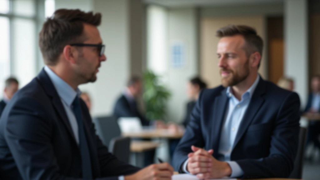 Twee mannen in diepgaand gesprek met volle aandacht en niet-verbale communicatie