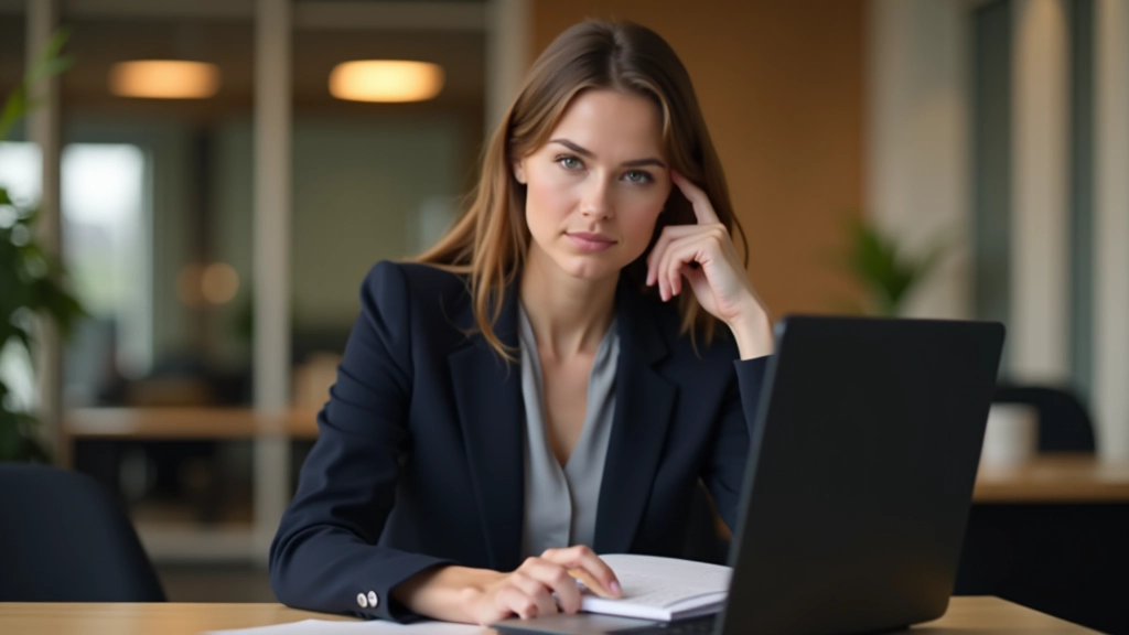 Professionele vrouw in zakelijke setting die aandachtig naar collega luistert